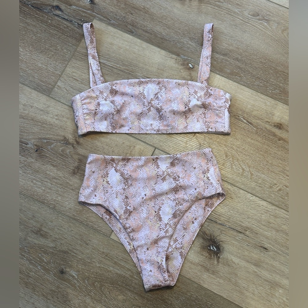 BUDDY LOVE “MOLLY” Swimsuit Bikini in Moroccan Snakeskin Size Small